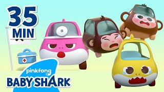 Five Little Monkeys Jumping on the Bed | +Compilation | 3D Car Songs for Kids 