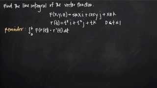 line integral of a vector function (KristaKingMath)