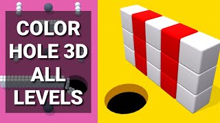 Color Hole 3D Game ALL LEVELS 1- 60 - Ashbgame