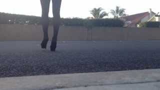 Public crossdressing on busy street