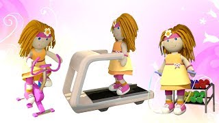 Кукольный домик - Спортзал. Развивающие мультики для маленьких девочек.
