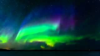 Красота северного сияния и красивая музыка