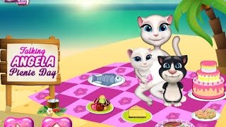 Cat Angela at Picnic ,  Кошка Анжела на Пикнике