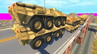 Unstable Bridge Accidents Cars - BeamNG drive