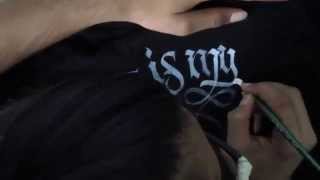 Calligraphy on T-shirt