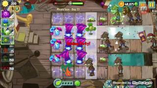 Plants vs zombies 2-Pirate Seas day 33 (no gold bloom/no plant food/level 1 plants) walk through