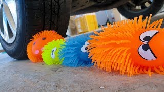 Эксперимент давилки машина vs против Kinder сюрприза, play doh. Давим машиной разные предметы