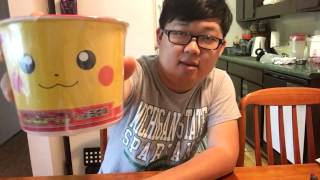 Let's Eat 3 Types of Instant Ramen (Pikachu Soy Sauce, Wakame, and Big Curry Udon)