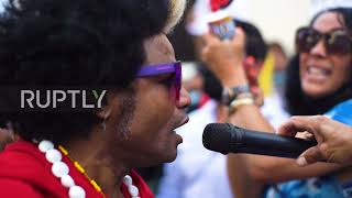 Spain: Protesters rally in fresh anti-government protest outside Cuban embassy