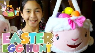 Easter Egg Hunt Lambie Easter Basket + Surprise Eggs Opening|B2cutecupcakes