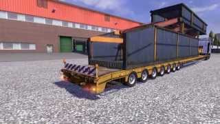 DAF XF 10x6 + Heavy Transport Trailer + Downloadlink