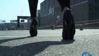 Ukraine women compete in stiletto dash