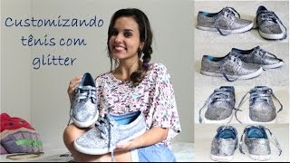 DIY: Customizando tênis com glitter