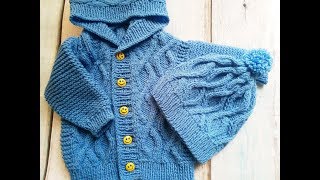 Детский кардиган на 6 месяцев (унисекс). Часть 1. Начало. Cabled Knit Cardigan