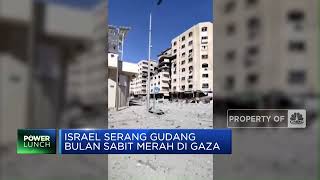 Israel Serang Gudang Bulan Sabit Merah di Gaza