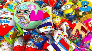 Киндер Сюрпризы,Мини Лента 2,L.O.L Surprise Тролластики,Unboxing Kinder Surprise,Giant Egg Surprise!