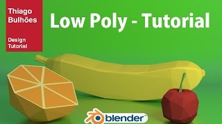 Low poly tutorial Blender 3D cycles Render  (Português)