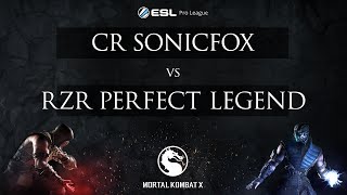 Mortal Kombat X - ESL Pro League Season 2 Finals - UB Ro8 - cR SonicFox vs RZR Perfect Legend
