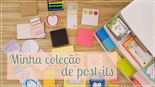 MINHA COLEÇÃO DE POST-ITS e como eu organizo