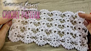 Вяжем УЗОР "Роскошные цветы" КРЮЧКОМ ? / How to crochet beautiful crochet pattern
