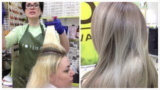 Окрашивание Dim-Out (Димаут) || Затемнение корней у блондинок // REVERSE BALAYAGE TECHNIQUE