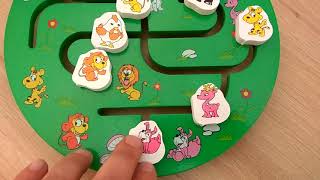 Игра лабиринт из дерева "Животные"