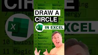 Excel - How to Draw a Circle in Excel #shorts