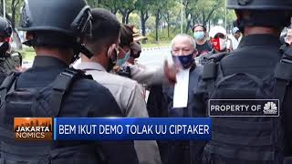 BEM dan Buruh Demo Tolak UU Ciptaker
