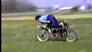 Fat chick trying to ride Freestyle Motocross