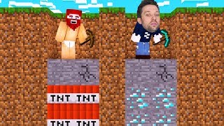 MINECRAFT, aber du MUSST DICH NACH UNTEN GRABEN!