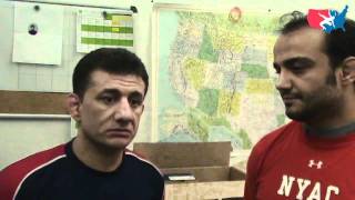 Iran's freestyle wrestling coaches, wrestlers at the U.S. Olympic Training Center