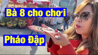 Ra chợ Tết Cali mua Áo Dài và chơi Pháo Đập vui thiệt .