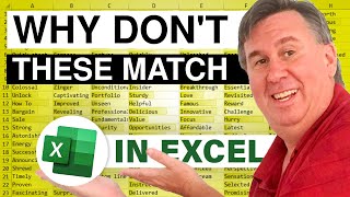 Why Don't These Cells Match In Excel - 2384