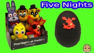 Five Nights At Freddy's Plush &  Surprise Playdoh Egg & 3 FNAF Blind Bag Box