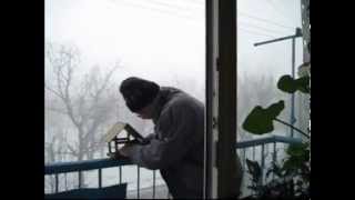 Зимняя кормушка для птиц. Кормушка на балконе