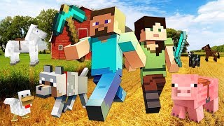 BUILDING OUR FARM!! MINECRAFT w/ MY GIRLFRIEND!! (Minecraft #6)