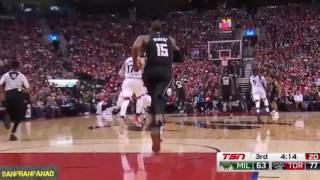 Jonas Valanciunas & Greg Monroe Scuffle | Raptors vs Bucks Game 5 | 2017 NBA Highlights HD