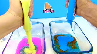 3 ЦВЕТНЫЙ ЛИЗУН ЧЕЛЛЕНДЖ 3 COLORS OF GLUE SLIME CHALLENGE!