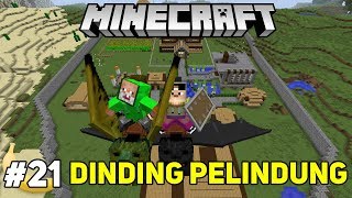 MEMBUAT DINDING UNTUK WARGA MINECRAFT - SURVIVAL MOD #21