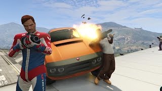 Гранатомётчики против внедорожников (GTA 5 Смешные Моменты) (Угар)