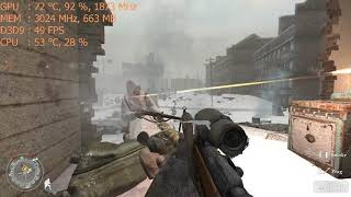 Call of Duty 2 ( COD ) PC 1080p gameplay, Nvidia Gt 1030 & intel i5 2400 budget dell SFF