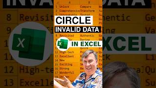 Excel - Circle Invalid Data - #shorts