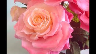 Роза из мастики, съедобные цветы для торта.