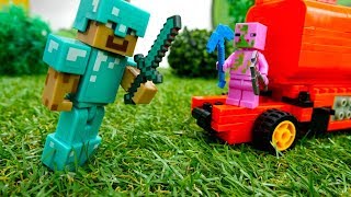 Секреты игры Майнкрафт - Свинозомби пришёл на базу инопланетян!