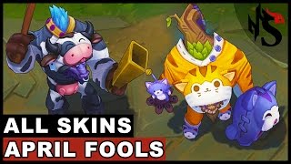 All New and Old April Fools URF Skins Spotlight (League of Legends)