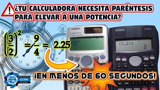 ️ ¿Cómo elevar una fracción a una potencia en la calculadora ? | Calculadora científica | Shorts