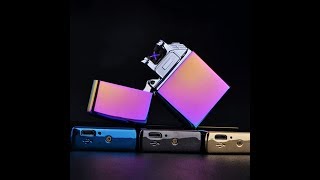 Электроимпульсная USB зажигалка с двойной дугой - видеообзор!