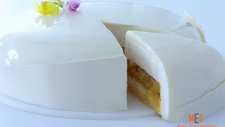 TARTA DE MOUSSE DE COCO Y PIÑA CARAMELIZADA