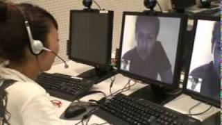 Skype video chat Japanese girl student and  American one 2009 myskypenglish.com