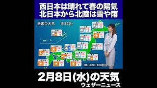 【夜の1分天気】2023年2月8日(水) #shorts